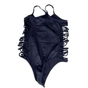 Signature 8 Sexy Black Strappy Cutout Bodysuit – Pole Dance • Festival • Stage W